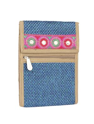 blue jute regular sling bag - 15243360 - Standard Image - 4