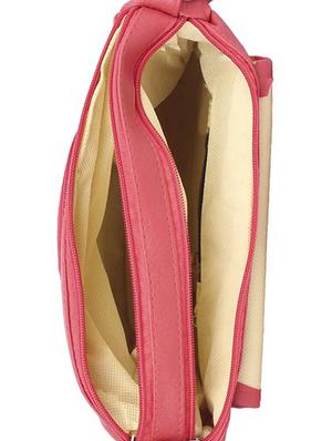 pink leatherette (pu) regular sling bag - 15243369 - Standard Image - 3
