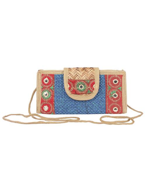 blue jute regular sling bag - 15243385 - Very Small Image - 1