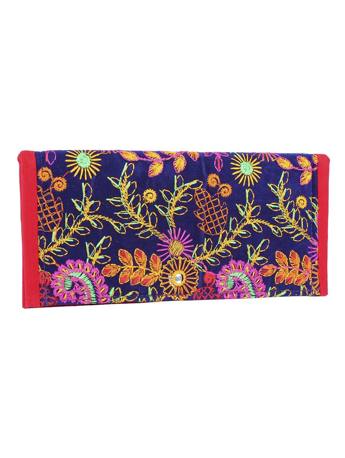 blue velvet minaudiere clutch - 15243389 - Zoom Image - 2