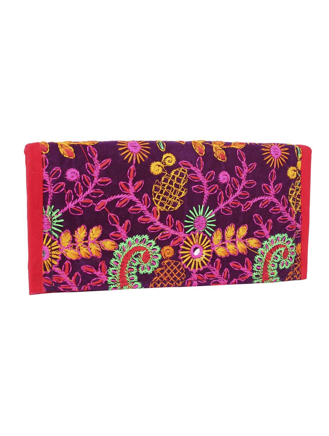 purple velvet minaudiere clutch - 15243390 - Zoom Image - 2
