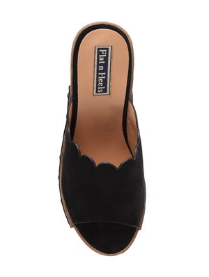 flat n heels black wedges - 15243548 - Standard Image - 4