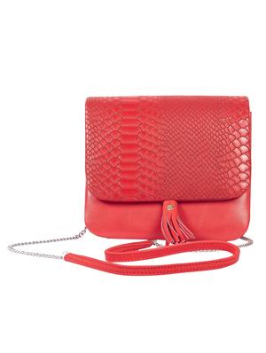 red leatherette (pu) regular sling bag - 15243991 - Standard Image - 2