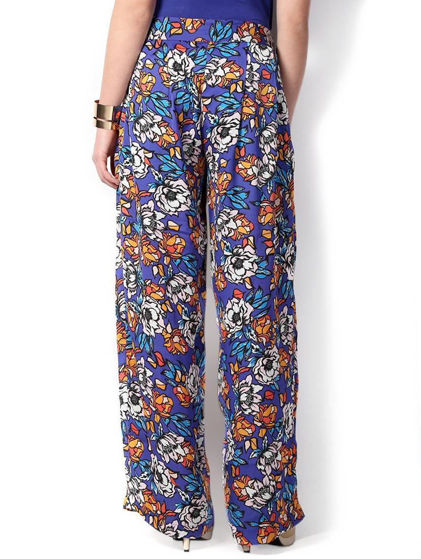 blue printed palazzo - 15244073 - Zoom Image - 2