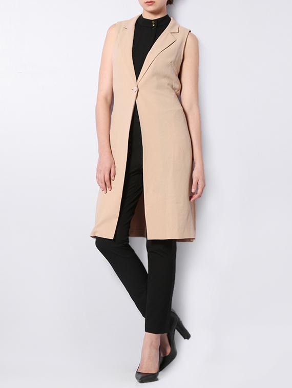sleeveless long coat - 15244138 - Zoom Image - 1
