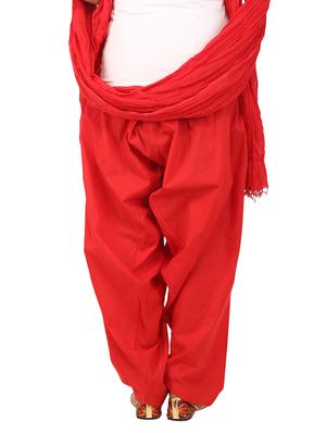 red cotton dupatta bottom set - 15244277 - Standard Image - 3
