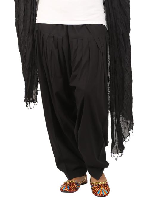 black cotton dupatta bottom set - 15244278 - Standard Image - 1