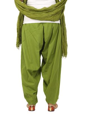 green cotton dupatta bottom set - 15244279 - Standard Image - 3