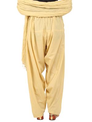 beige cotton dupatta bottom set - 15244280 - Standard Image - 3