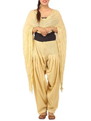 beige cotton dupatta bottom set - 15244280 - Standard Image - 4