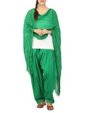 green cotton dupatta bottom set - 15244281 - Standard Image - 4