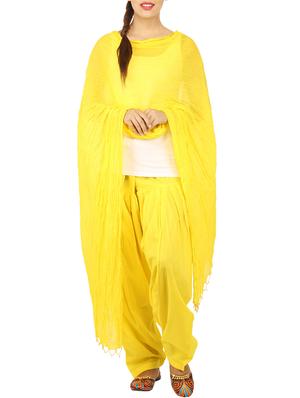 yellow cotton dupatta bottom set - 15244282 - Standard Image - 4