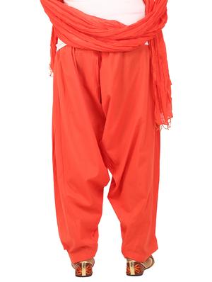 orange cotton dupatta bottom set - 15244283 - Standard Image - 3