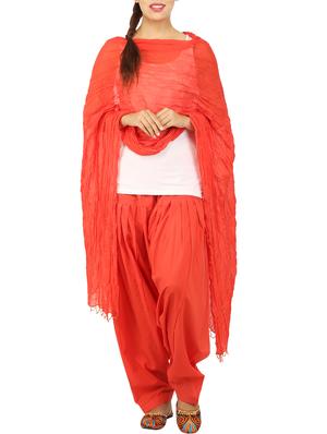 orange cotton dupatta bottom set - 15244283 - Standard Image - 4
