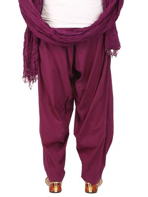 purple cotton dupatta bottom set - 15244287 - Standard Image - 3