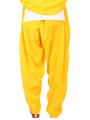 yellow cotton dupatta bottom set - 15244290 - Standard Image - 3