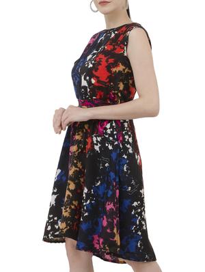 abstract fit and flare dress - 15245591 - Standard Image - 2