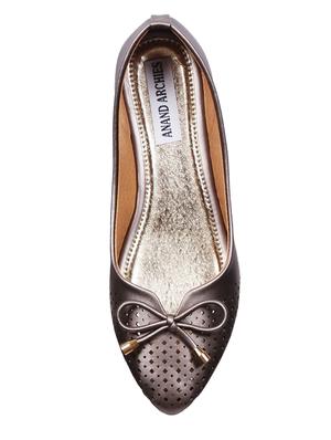 grey faux leather slip on ballerina - 15249577 - Standard Image - 4
