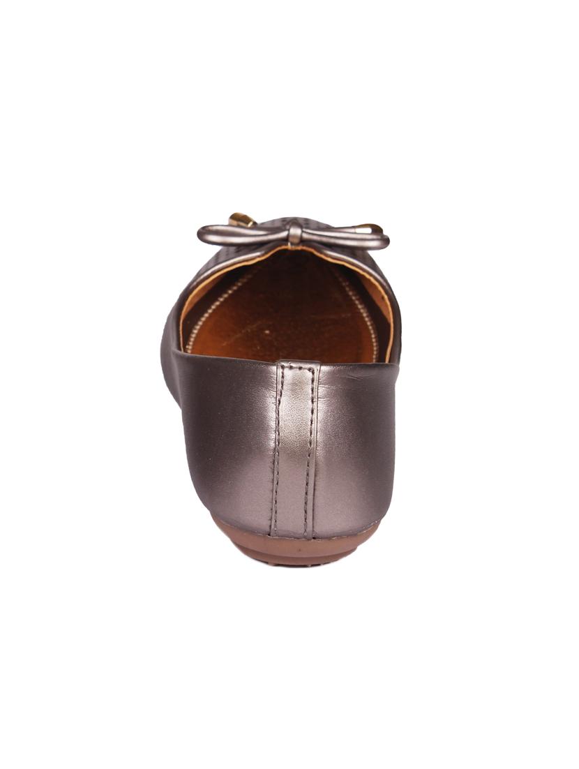 grey faux leather slip on ballerina - 15249577 - Zoom Image - 3