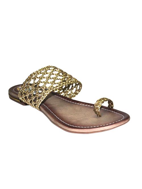gold one toe sandal - 15249593 - Standard Image - 1