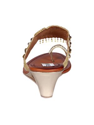 gold one toe wedge - 15249595 - Standard Image - 3