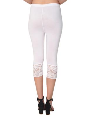 white solid leggings capri - 15249764 - Standard Image - 3