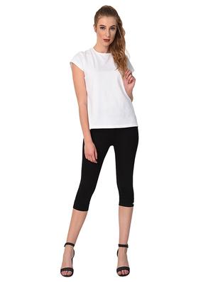 black solid leggings capri - 15249765 - Standard Image - 4