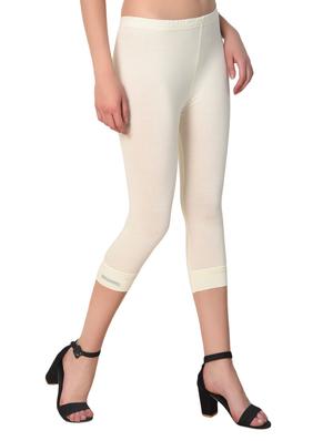 white solid leggings capri - 15249767 - Standard Image - 2