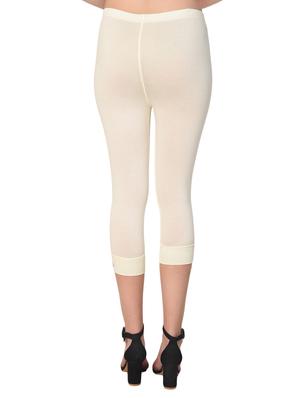 white solid leggings capri - 15249767 - Standard Image - 3