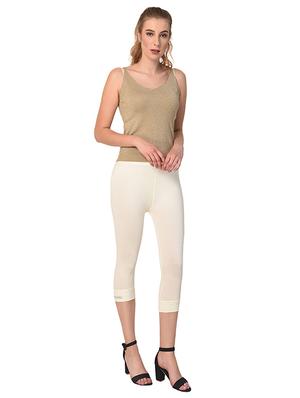 white solid leggings capri - 15249767 - Standard Image - 4