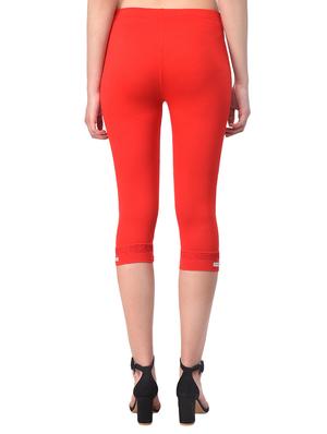 red solid leggings capri - 15249769 - Standard Image - 3