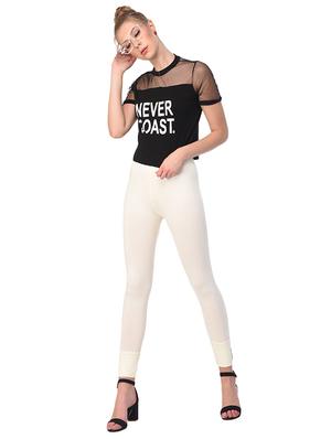 white solid leggings - 15249780 - Standard Image - 4