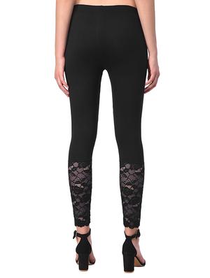 black solid leggings - 15249784 - Standard Image - 3