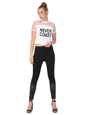black solid leggings - 15249784 - Standard Image - 4