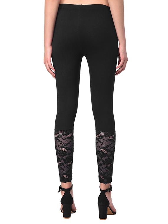 black solid leggings - 15249784 - Zoom Image - 3