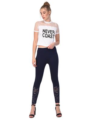 dark blue solid leggings - 15249785 - Standard Image - 4