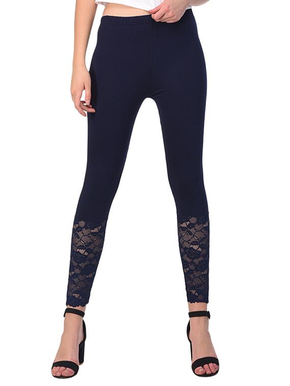 dark blue solid leggings - 15249785 - Zoom Image - 1