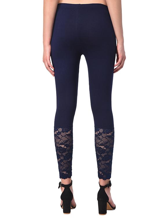 dark blue solid leggings - 15249785 - Zoom Image - 3