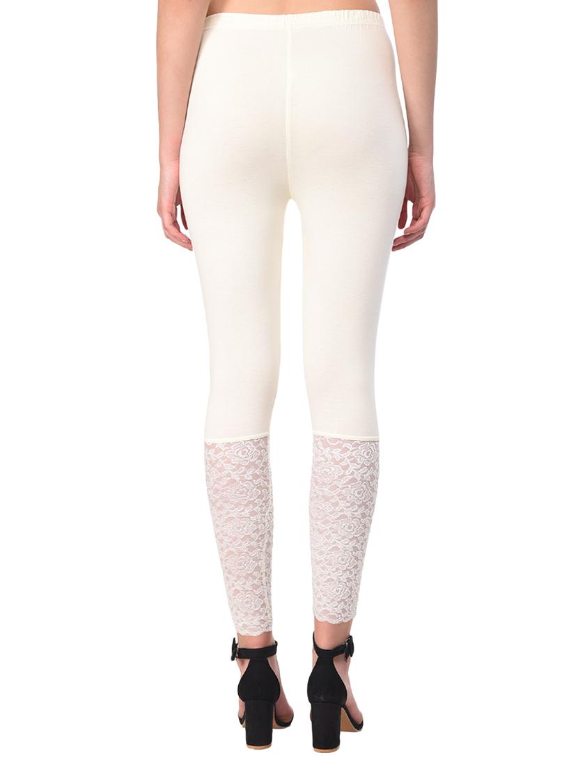 white solid leggings - 15249786 - Zoom Image - 3