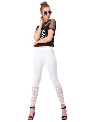 white solid leggings - 15249789 - Standard Image - 4