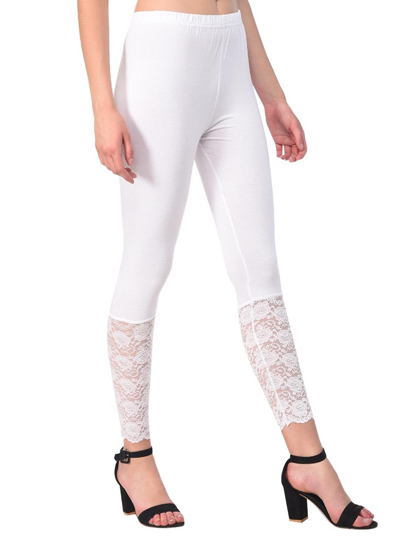white solid leggings - 15249789 - Zoom Image - 2