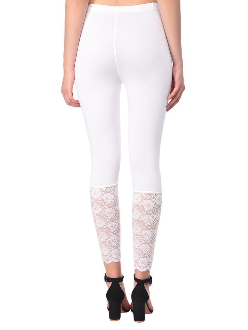 white solid leggings - 15249789 - Zoom Image - 3