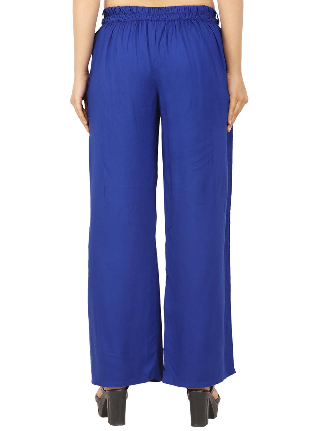 solid pleated straight palazzo - 15249902 - Zoom Image - 3