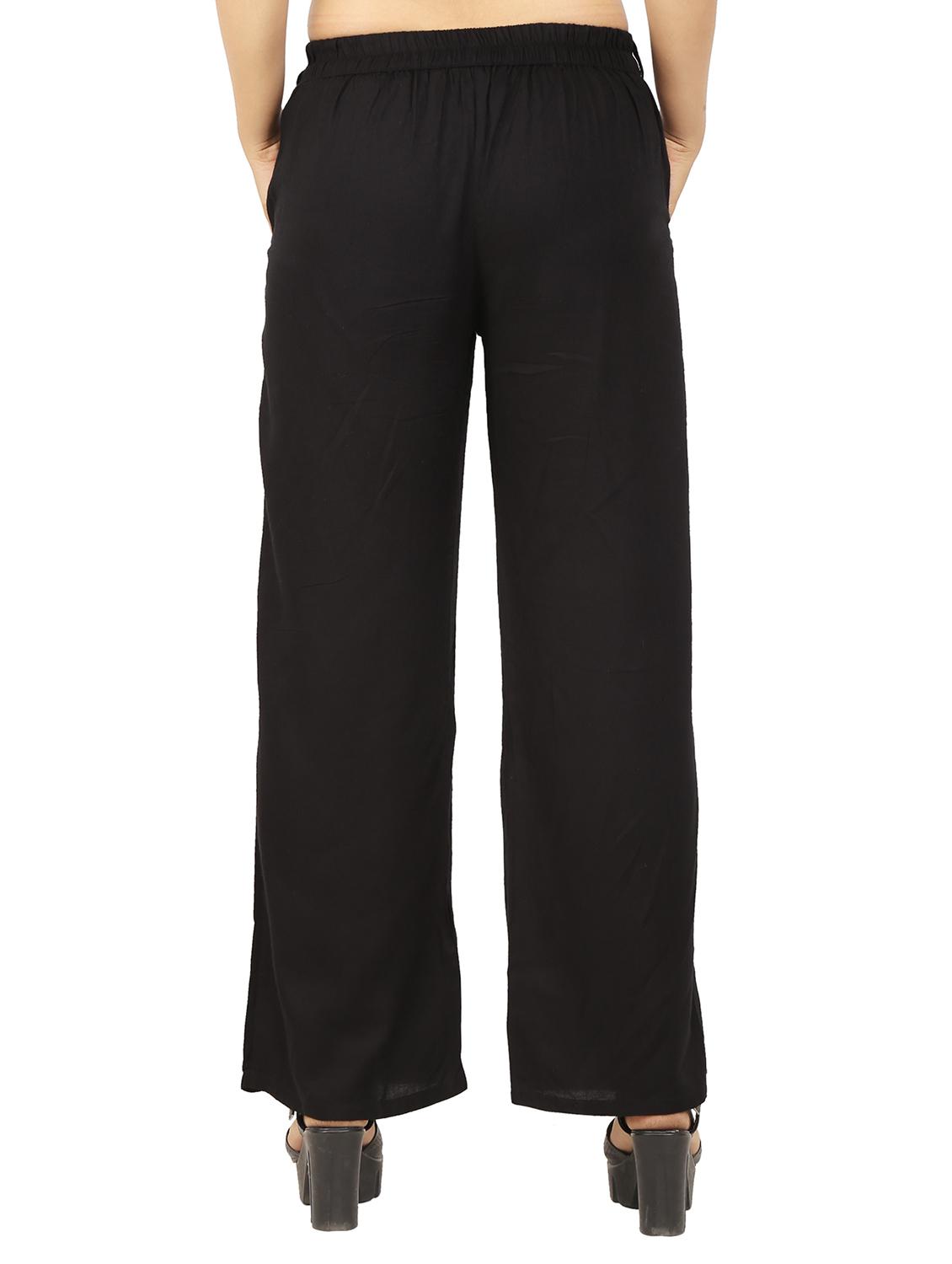solid pleated straight palazzo - 15249903 - Zoom Image - 3