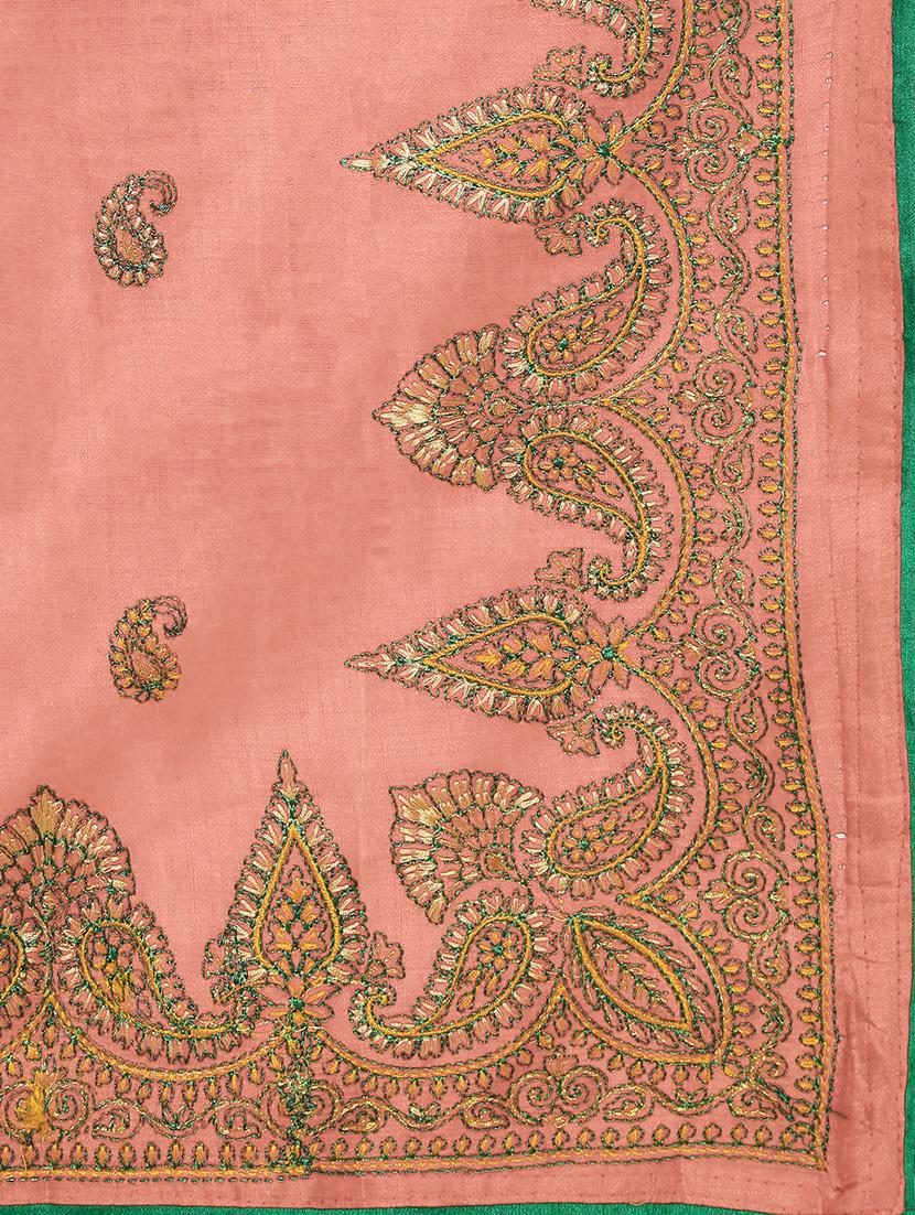 pink art silk embroidered saree with blouse - 15250872 - Zoom Image - 4