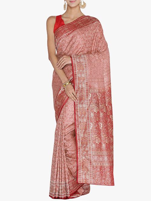 red art silk woven saree with blouse - 15250873 - Standard Image - 1