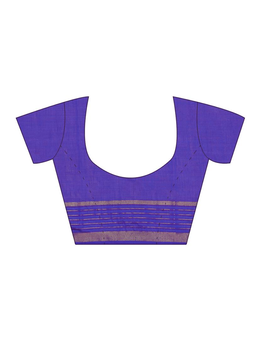 purple art silk bordered saree with blouse - 15250894 - Zoom Image - 3