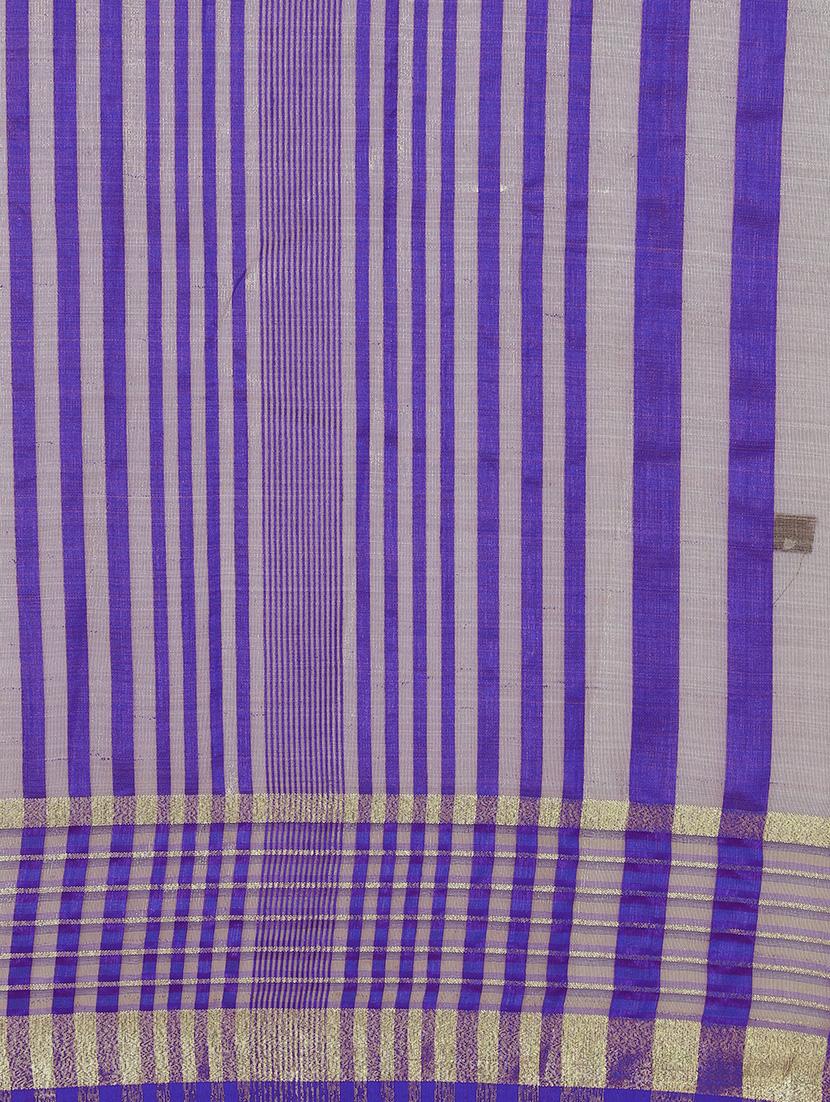purple art silk bordered saree with blouse - 15250894 - Zoom Image - 4