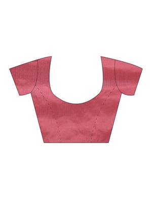 pink tussar silk embroidered saree with blouse - 15250897 - Standard Image - 3
