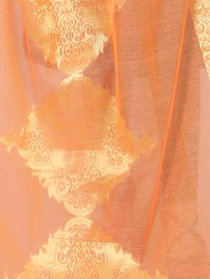 peach chanderi woven dupatta - 15251070 - Standard Image - 2